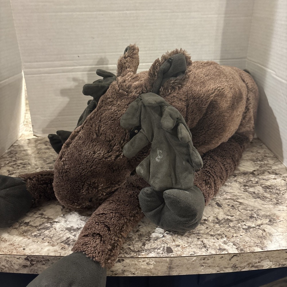 IKEA Strova Moose Plush Stuffed Animal Toy Brown Large Long Legs Floppy